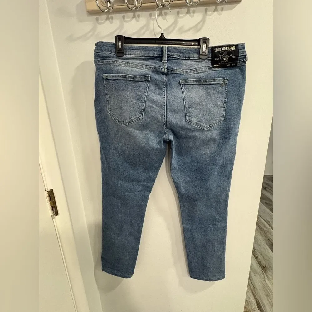 True Religion Men's Relaxed Skinny Jeans - Medium Blue